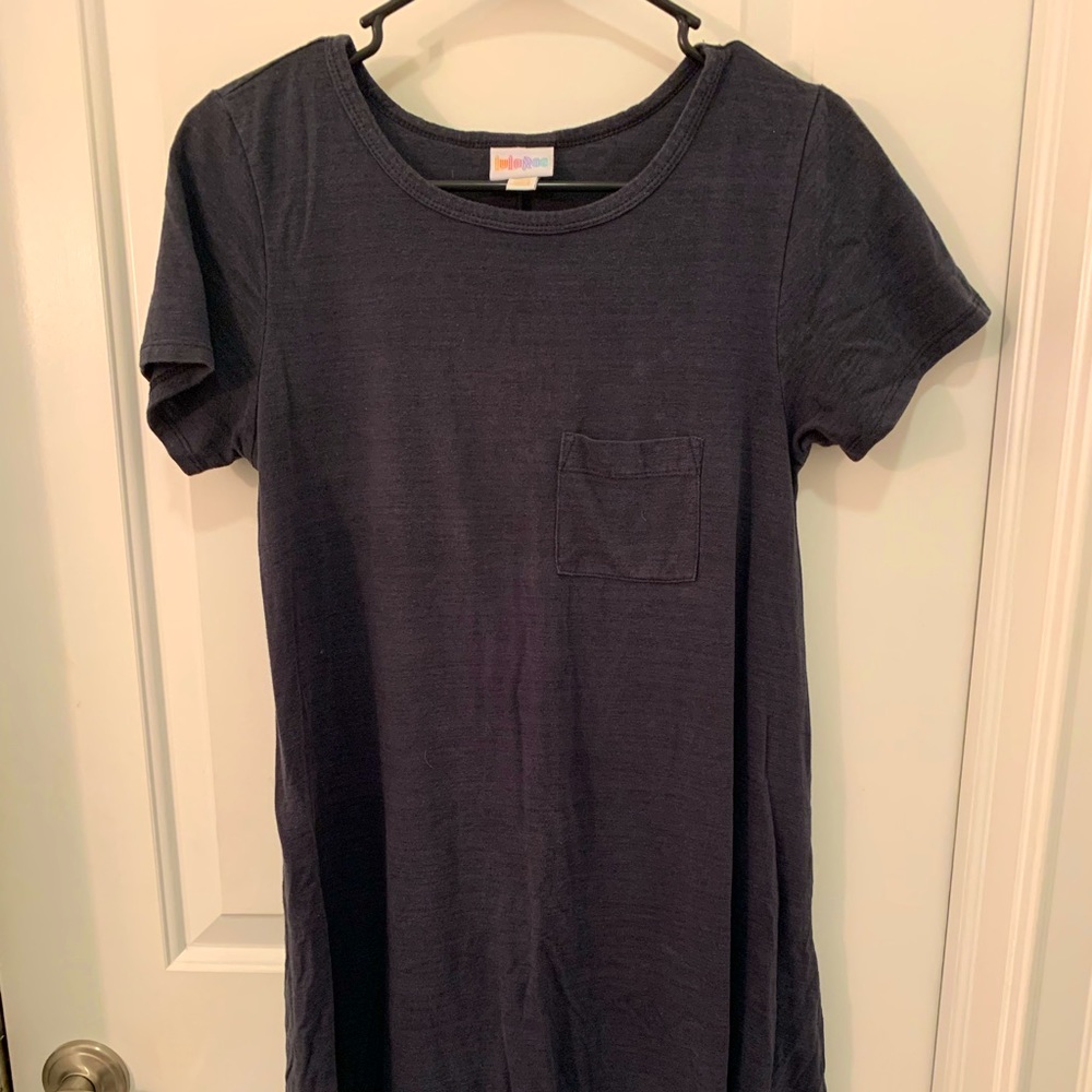 Lularoe Carly Dress Charcoal Heathered Grey XXS